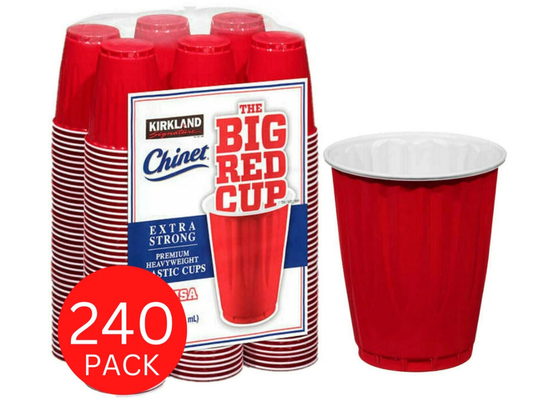 Kirkland Big Red Reusable Plastic Party Cups 532ml Bulk Pack