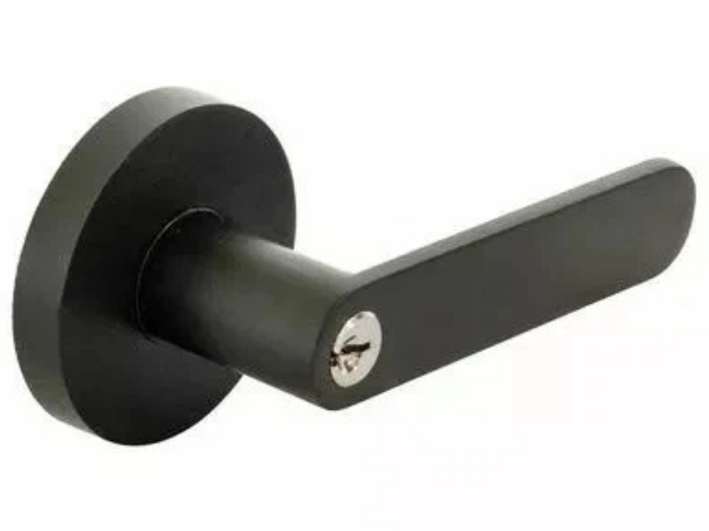 Ikonic Oslo Matte Black Entrance Lever Set