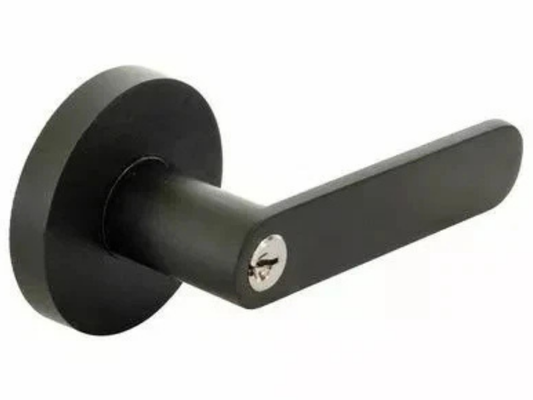 Ikonic Oslo Matte Black Entrance Lever Set