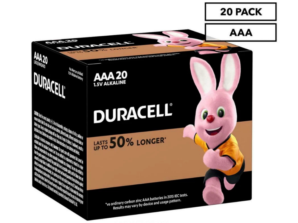 Duracell AAA Coppertop Alkaline – 20 Batteries