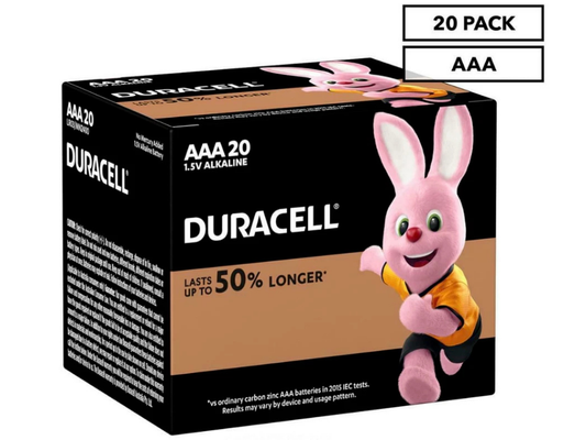 Duracell AAA Coppertop Alkaline – 20 Batteries
