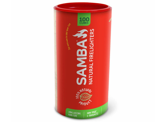 Samba Firelighters 100 Pack – Natural Cubes for BBQ & Camping