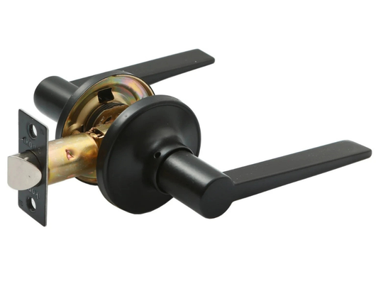 Ikonic Slimline Passage Lever Door Handles – Matte Black for Kitchen & Living Room