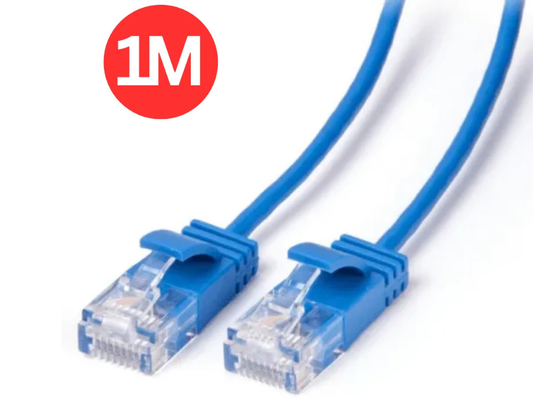 Laser Ultra Slim Cat6 Network Cable – 1M Blue Ethernet for NBN, Modem & Router