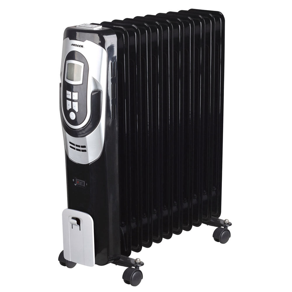 Heller 2400W Electric LCD Display 11 Fin Portable Floor Column Heater with WiFi