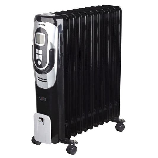 Heller 2400W Electric LCD Display 11 Fin Portable Floor Column Heater with WiFi
