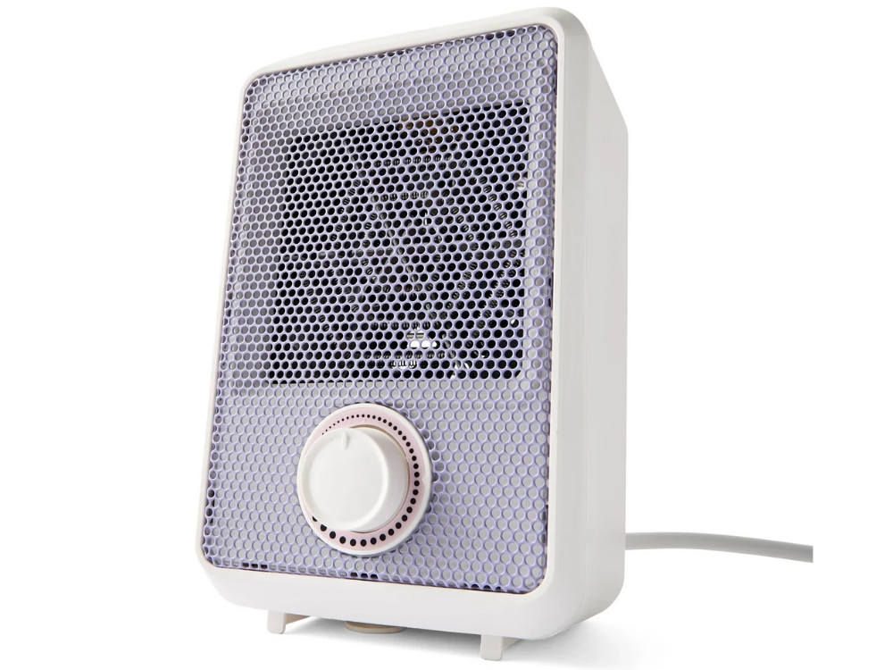 600W Mini Electric Desk Heater – Portable Small Room Heater, Purple