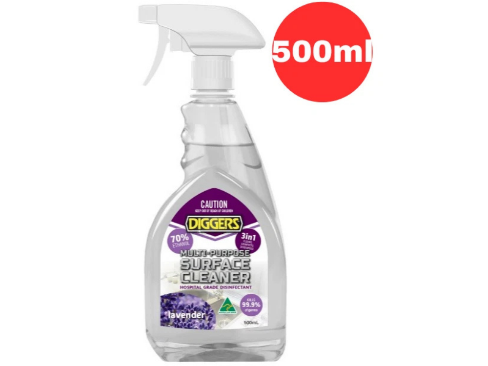 Diggers Lavender 500ml Multi-Purpose Surface Cleaner Disinfectant Spray