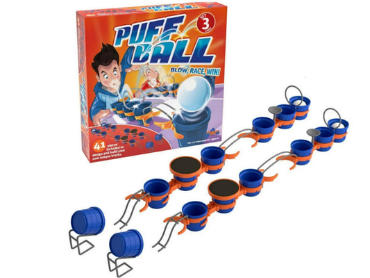 Tomy Puff Ball Race Blow Game Set – 41pcs Kids Party Toy