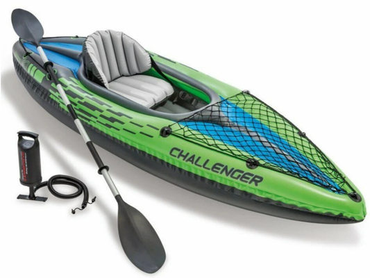 Intex Challenger K1 Inflatable Kayak 1-Person Paddle Raft Boat