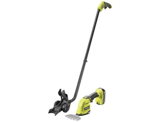 Ryobi 18V ONE+ Grass Trimmer & Shear Kit – 2.0Ah Lithium, Caddy & Charger Included
