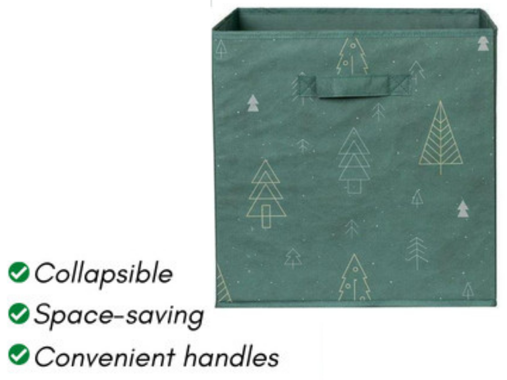 Flexi Canvas Storage Cube – Clothes, Toys & Books Organiser Bin, Portable