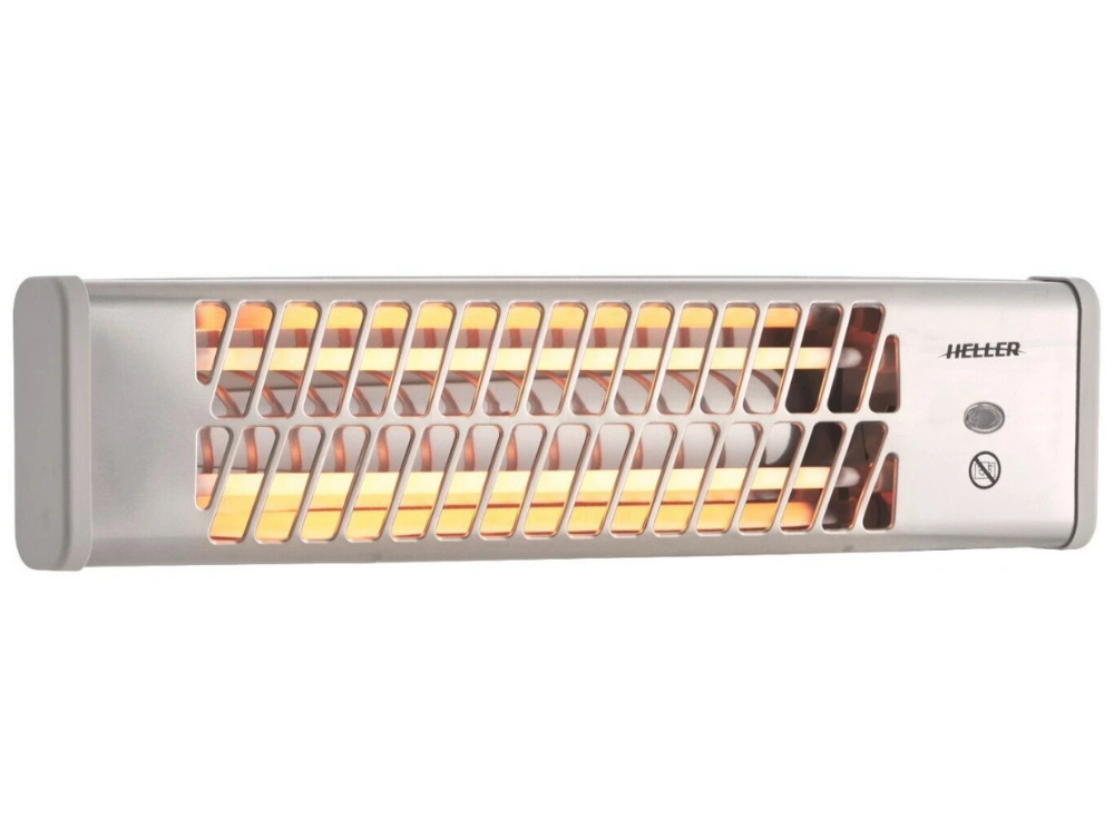 Heller 1200W Electric Strip Heater – 2-Bar Wall Mount with Pullcord & 2 Heat Settings