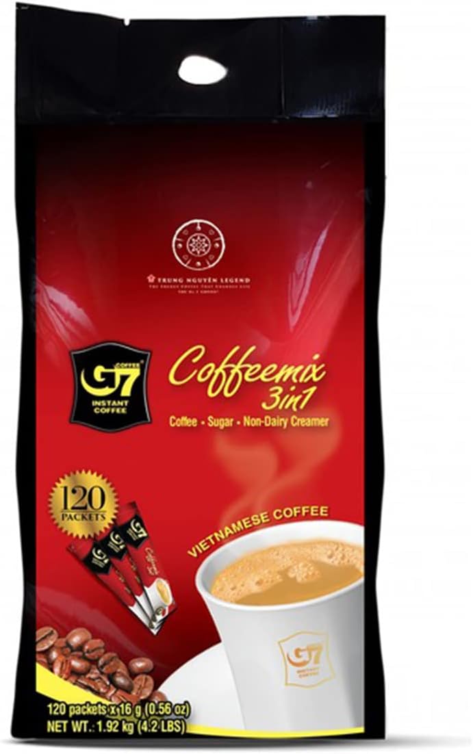 G7 Coffee Instant Coffee 3 in 1 Vietnamese Coffee 120 Sticks x 16g