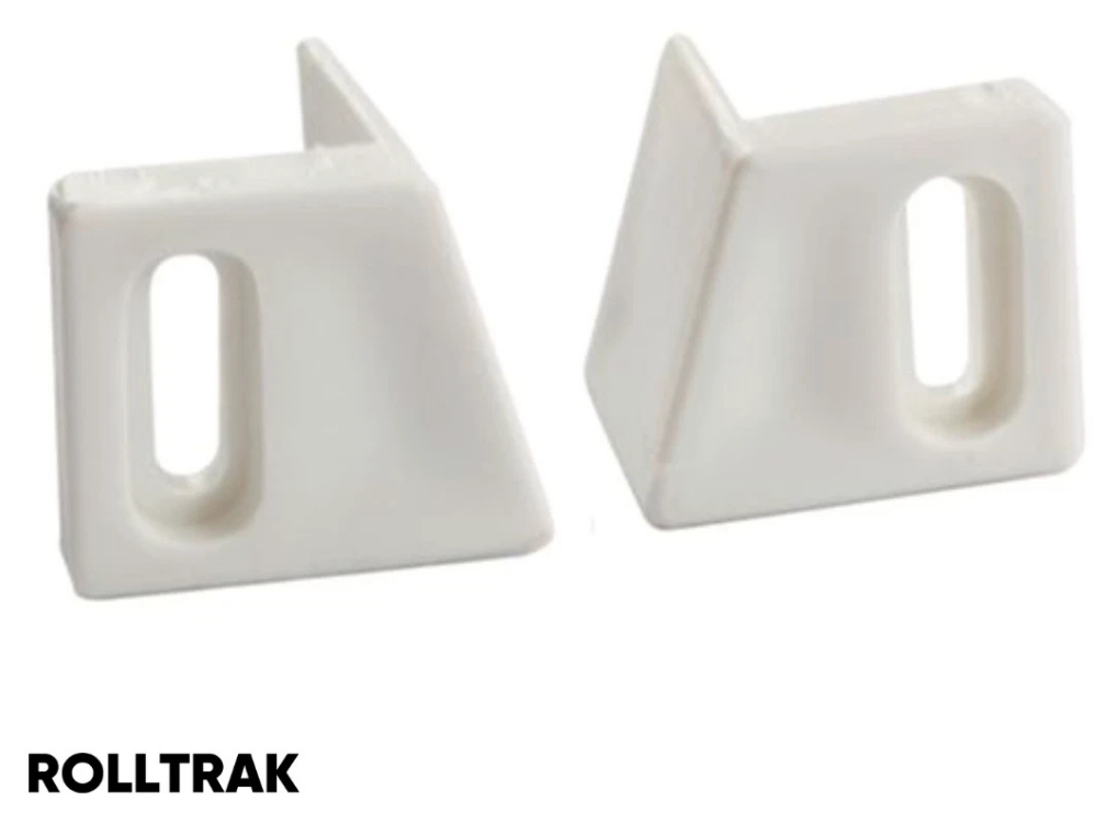 Rolltrak 2-Pack Adjustable Cavity Sliding Door Guide Tracks – Nylon Finish