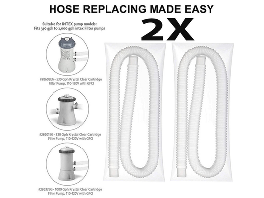 Genuine Intex 32mm Pool Pump Hoses – 2 Pack for Above Ground Pools