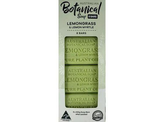 8x Lemongrass & Lemon Myrtle Body Wash Bars – 200g Each