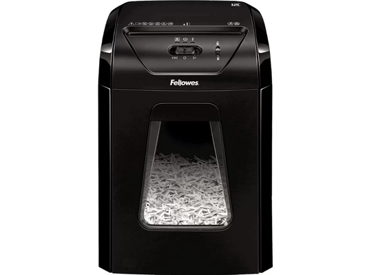 Fellowes Office Paper Shredder – 12-Sheet Cross-Cut, 19L Bin