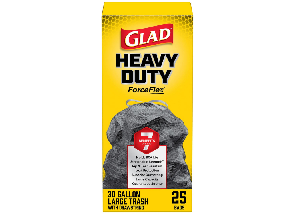 Glad ForceFlex Large Heavy Duty Trash Bags – Pack of 25