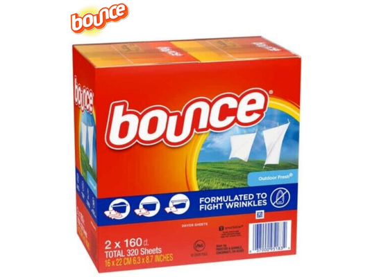 Bounce Dryer Sheets Pack – 320 Total, Outdoor Fresh Scent