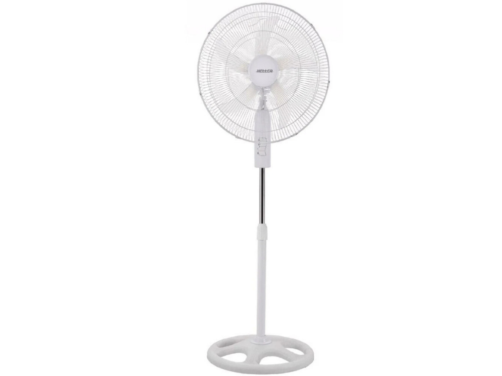 Heller 50cm Pedestal Fan – Oscillating, Adjustable Tilt, 3 Speed, White