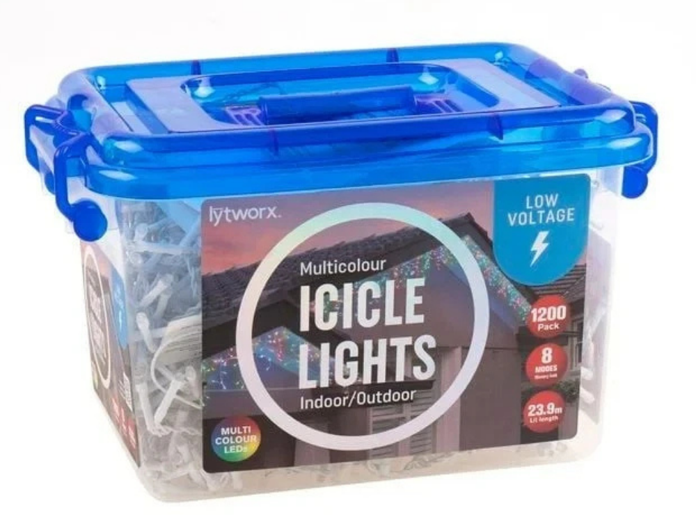 Lytworx Multicolour Icicle Lights – 1200 LED, 8 Functions