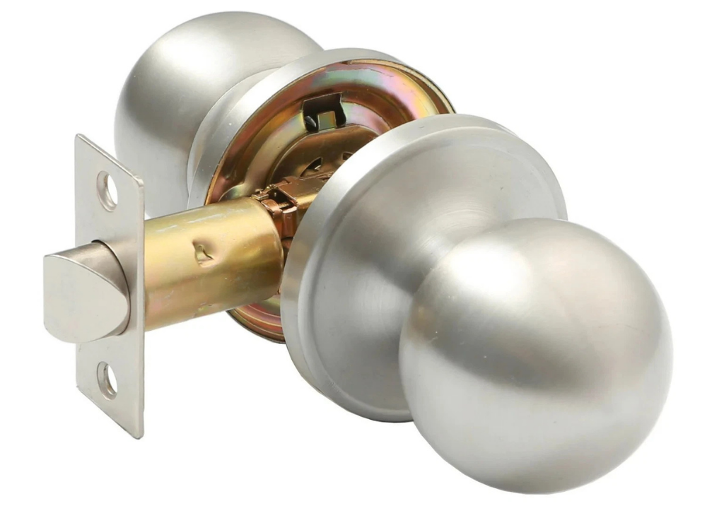 Ikonic Passage Set – Ruby Door Knob, Brushed Nickel