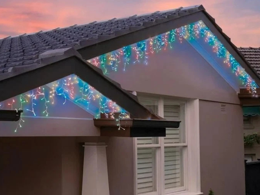 Lytworx Solar Icicle Lights – 1200 Multicoloured LEDs, 23.9m