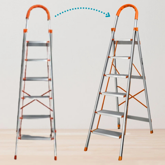 Katashi 6 Step Ladder Aluminium Multi Purpose Folding Light Weight Platform
