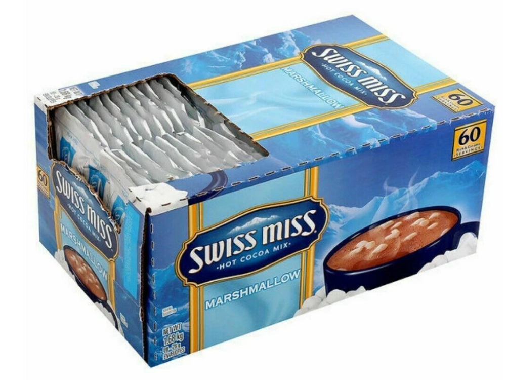 Swiss Miss Hot Cocoa Mix with Marshmallows – 60 Servings, Rich & Creamy, Made in USA