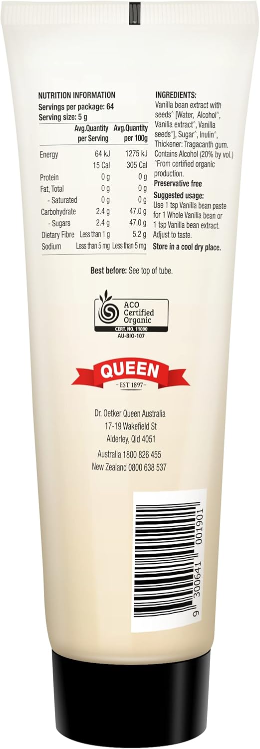 Queen Organic Vanilla Bean Paste 320g