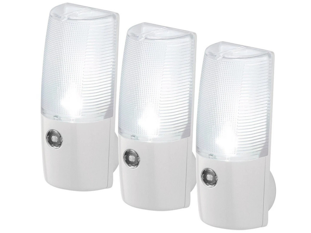 Arlec Plug-In LED Nightlight 3 Pack – Dusk to Dawn Sensor