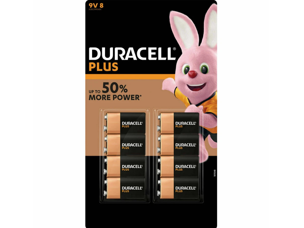 Genuine Duracell 9V Coppertop Alkaline Batteries – 2, 4, 6, 8 Pack