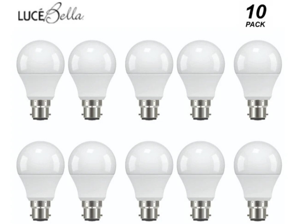 10X Luce Bella LED Bulbs – 6W/8W E27 B22 Globe, Cool & Warm White