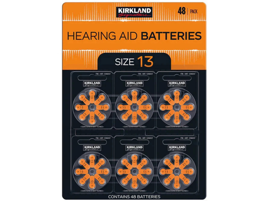Kirkland Hearing Aid Batteries Size 13 – 48 Pack