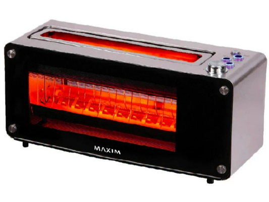 Maxim 2-Slice Toaster Oven – Glass, Bagel & Defrost Functions
