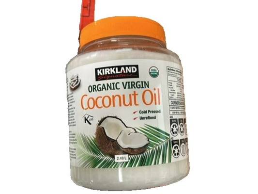 Kirkland Organic Coconut Oil 2.48L – Cold Pressed, Unrefined