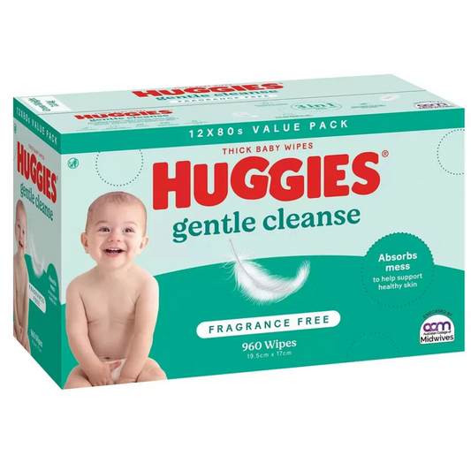 Huggies Fragrance Free Baby Wipes Dermatologically Tested 24 x 80 Wipe 2 Pack