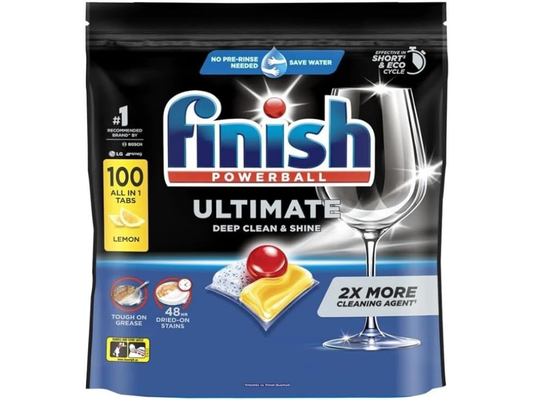Finish Powerball Lemon Sparkle Dishwasher Tablets – 100 Count