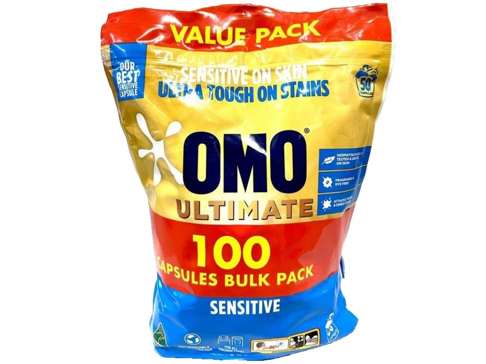 OMO Ultimate Sensitive Laundry Capsules 3-in-1 – 100 Pack