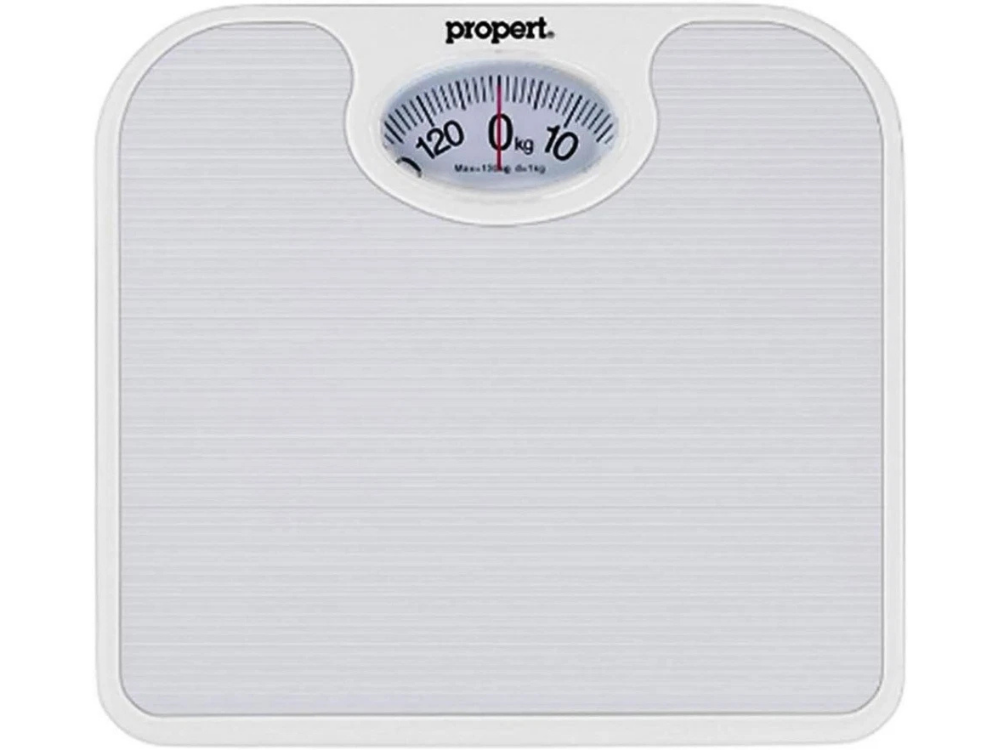 Propert Mechanical Bathroom Scale – White, 130kg Capacity