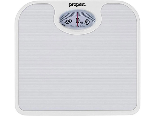 Propert Mechanical Bathroom Scale – White, 130kg Capacity
