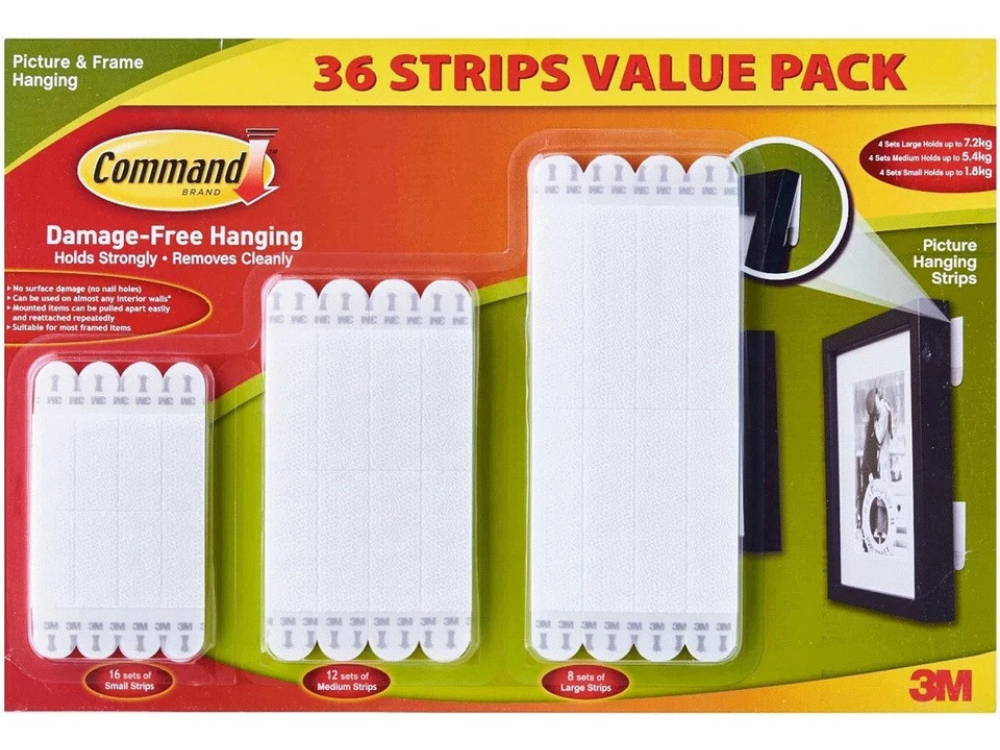 3M Adhesive Strips – Command Damage-Free Hanging