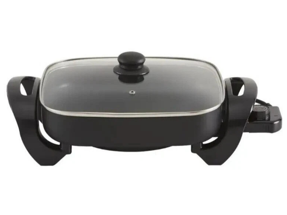 Maxim 29cm Non-Stick Electric Frypan with Glass Lid