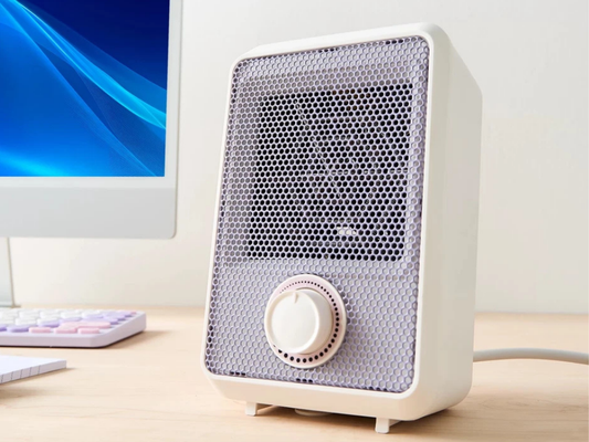 600W Mini Electric Desk Heater – Portable Small Room Heater, Purple