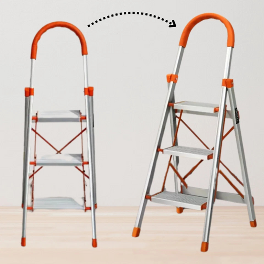 Katashi 3 Step Ladder Steel Multi Purpose Folding Light Weight Platform