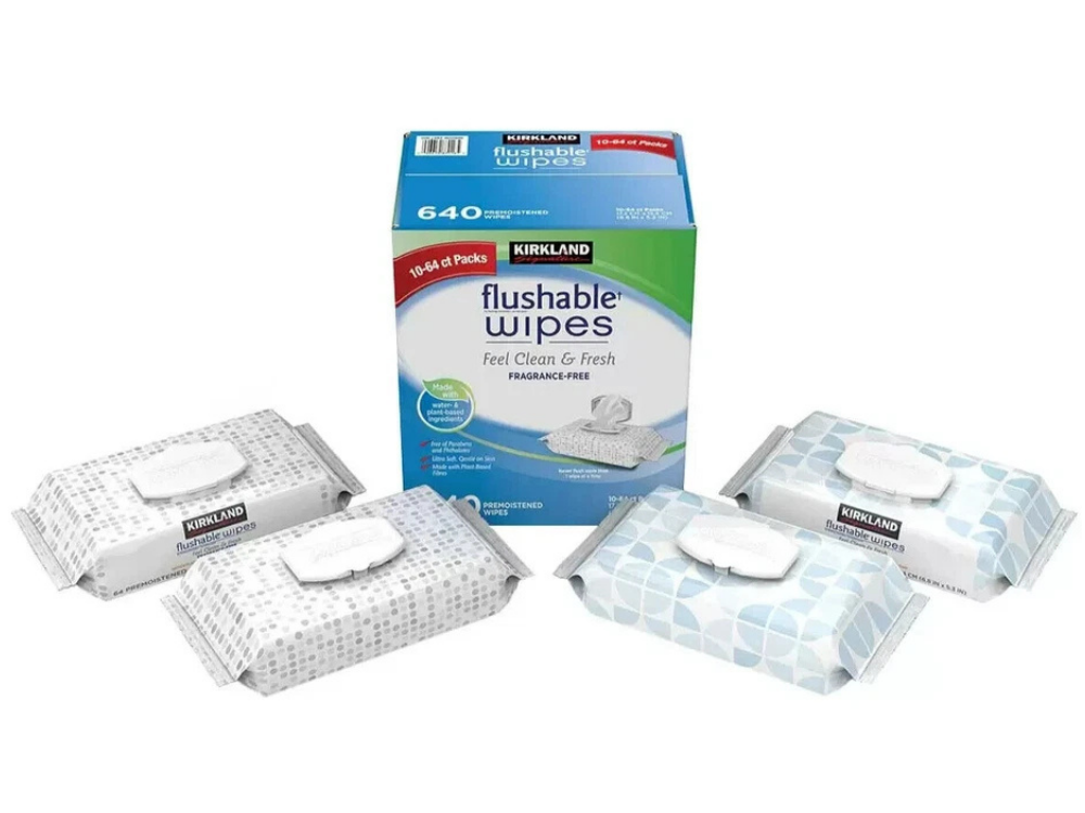 Kirkland Signature Flushable Wipes – 640 Count Ultra Soft