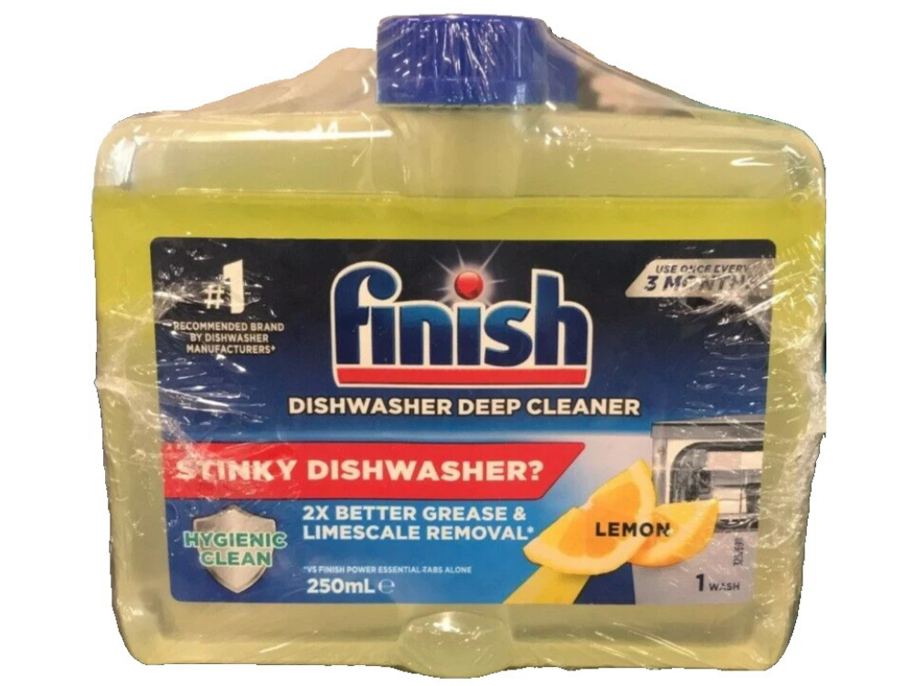 Finish 4-Pack Dishwasher Cleaner 250mL – Lemon, Grease & Limescale