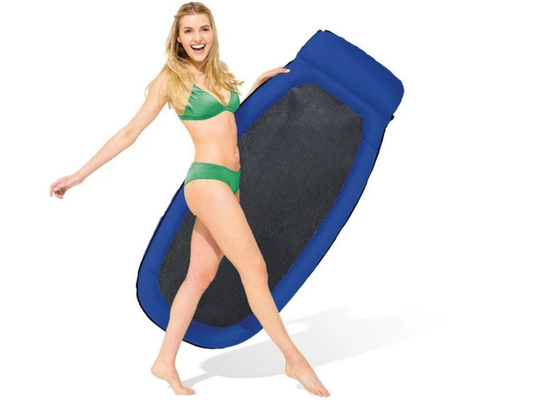 Intex Inflatable Mesh Pool Lounge – Adult Raft with Headrest