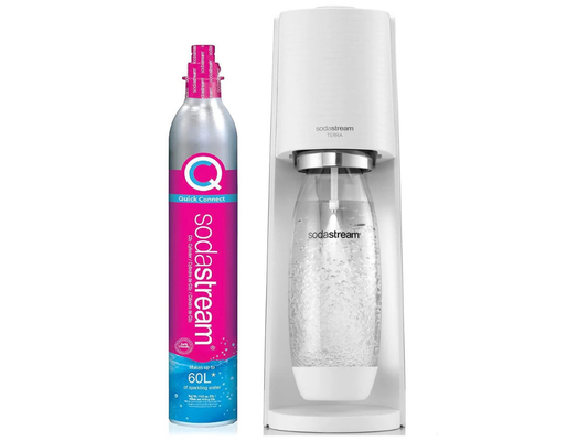 SodaStream Terra Sparkling Water Maker + 2x 1L Bottles